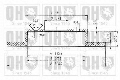 QUINTON HAZELL bdc4815 -  Тормозной диск